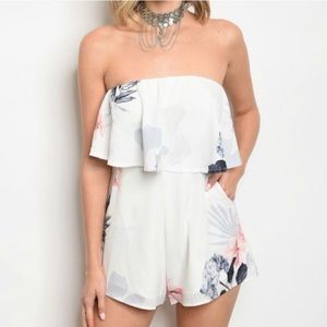 Sleeveless Floral Romper